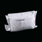 3 oldalon 5 cm angolszéllel oldalt áthajtós fehér pamut-szatén 40x50+15cm 