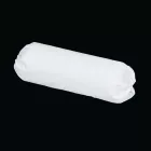 Hengerpárnahuzat fehér szatén zsinóros 15x40 cm-es párnára 