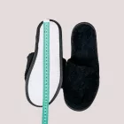 Velúr fekete papucs zárt orrú 40-es/~28cm
